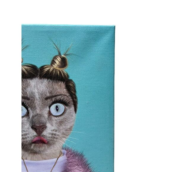 Pets Rock Cat Miley Cyrus "Twerk" Canvas Wrapped Wall Art - Picture 3 of 5